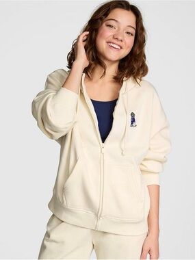 VS Pink IVY FLEECE CAMPUS FULL-ZIP HOODIE